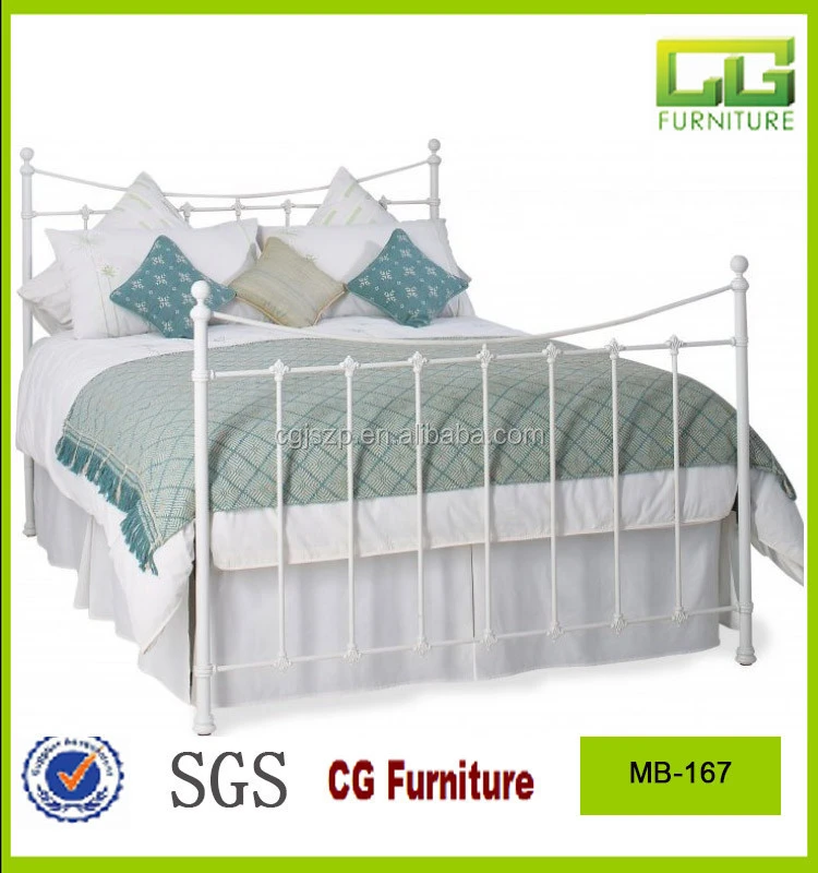 White metal iron bed frame king size to sale