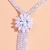 Import Wholesale 5Pcs Bridal Jewelry Shinning Loose Diamond Flower Tassel Pendant Necklace Set Luxury Bracelet Ring Wedding Jewelry Set from China