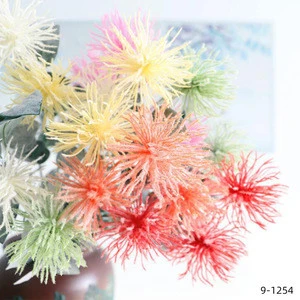 Wholesale Artificial Sea Urchin Chrysanthemum Flower Bouquet Centerpieces For Wedding Home Decoration