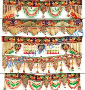 Wholesale Beaded Crystal Work Wall Hanging-Diwali Special Decor items-Pearl Beaded door hanging-traditional wedding decor item