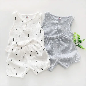 Wholesale Boutique Clothing Baby Summer Sleeveless Clothing Set Import From China