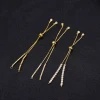 Wholesale Bracelet Accessories 14K Gold Plated Rhinestone Copper Beads Charm Bracelet Making Kit Slider Bracelet Chains
