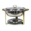 Wholesale Catering Hotel Wedding Use 4.5L Simple Type Round Chafing Dish Buffet Set Chaffing Dish