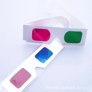 Wholesale cheap glasses, 3D video red blue paper glasses for movies