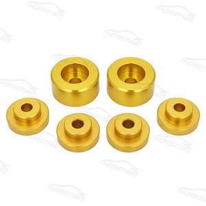 Wholesale China Price 6pcs Gold Aluminum Solid Car Parts Differential Drill Mounting Suspension Bushings For S14 S15 Drift