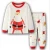 Import Wholesale Christmas family matching Pajamas autumn ruffle pants solid red pajamas 2 pieces set collar sleepwear with piping from China