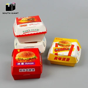 Wholesale Custom Accept Good Quality Hamburger Burger Packaging Box