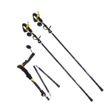 Wholesale Custom Logo Outdoor Cheap Self Defense Hiking Adjustable Folding Alpenstock Telescopic Smart Foldable Walking Stick