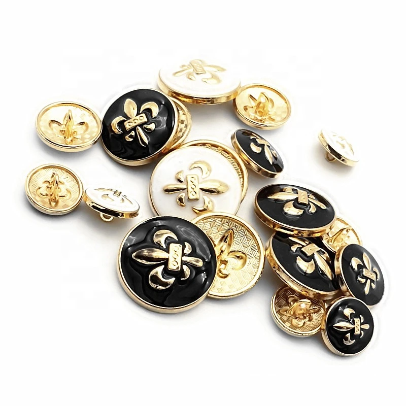 Wholesale Epoxy Alloy Shank Buttons Decorative Buttons For jacket overcoat