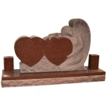 Wholesale Europe America Popular Customizing Heart Tombstone Design Angel Cemetery Headstones Monuments