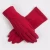 Import Wholesale factory cheap price wine red fancy lady polyester one side brushed knitted touch screen electronics gloves from China