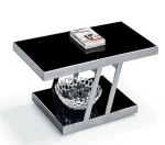 Wholesale foshan hotel coffee table Marble Top Stainless Steel legs end tables with coffee table set