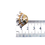 wholesale gold metal rhinestone ribbon crown buckles custom tiara rhinestone buckles for decoration
