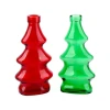 Wholesale Hot selling 300ml christmas tree shaped glass diffuser bottle with cork  for wine liquor beverage glass empty bottle