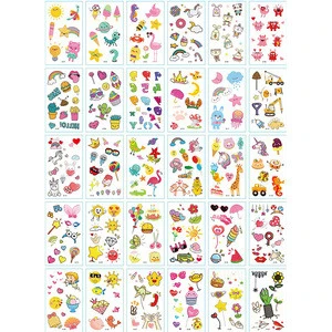 Wholesale in stock colorful rainbow temporary popular face hand arm lovely body art fake tattoo sticker