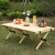 Import Wholesale Portable Beech Wood Camping Picnic Table Outdoor Roll Up Camping Dining Tables With Carry Bag from China