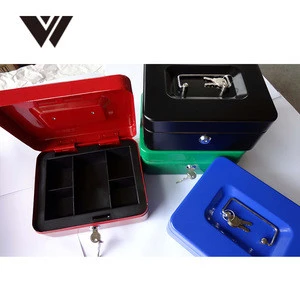 Wholesale quality assured custom color metal safe money box cash box with lock