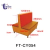 wholesale restaurant furniture double sided restaurant fast food sofa seating