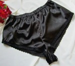wholesale satin sleep shorts satin /pajamas shorts with lace /black shorts  sleepwear