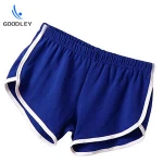 Wholesale Solid Color Elastic Waist Running Workout Gym Shorts Women