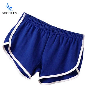 Wholesale Solid Color Elastic Waist Running Workout Gym Shorts Women
