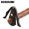 Wholesale Stainless steel cigar scissors Portable tobacco cutter smoking knife smoker accessories double blade cigar cutter wood