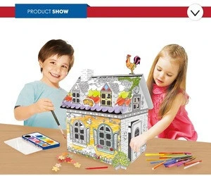 wholesale village villa coloring drawing diy doodle toy for kids