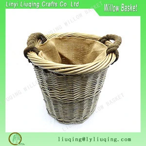 Wicker Fire Log Wood Carrier Baskets With Handles Handmade Wicker Basket Household Sundries