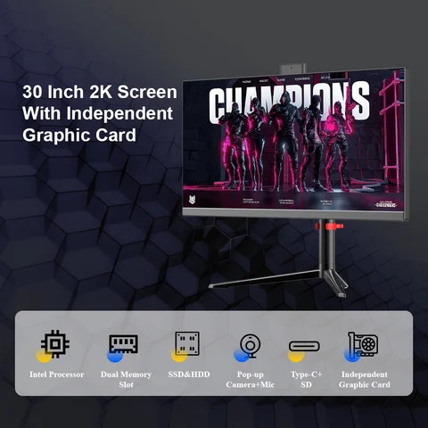 Buy Wide Screen 30 Inch 2k Screen Core I7 12700k Pc Mononblock Desktop ...