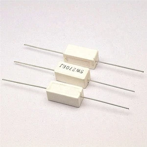 Wirewound Cement Resistor Axial  Ceramic  resistor 5W 1R, 2R2, 3R9,  6R8,   20R,  27R, 30R, 39R, 56R,horizontal Ceramic resistor
