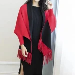 women wholesale colourful winter wraps shawls sleeve pashmina scarf