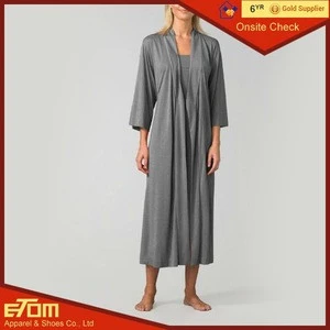 Womens long silk nightgown robe
