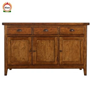 Wooden Cabinet with 3 Doors and Drawers set Living Room Furniture