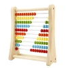 wooden colored abacusl calculation shelf mathematical abacus educational toy for kids