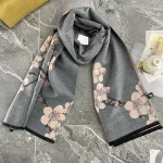 Wool shawl scarf dual-use female autumn and winter thickened ethnic plum double-sided cashmere shawl