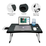XGear escritorios gamer multifunction portable wood folding laptop bed desk table with cup holder drawer laptop sofa height