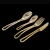 Import Xueli Disposable Gold Plastic Dessert Spoon /spoon/ Knife Cutlery Western Dessert Tableware Christmas Party Supplies from China