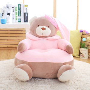 Yangzhou factory soft baby sofa stuffed animal chairs cute teddy bear sofa soft kids child sofa