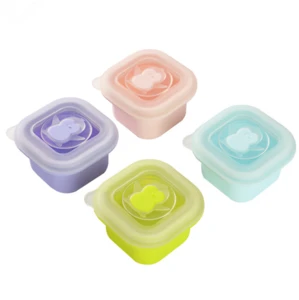 YDS  New Design Silicone Baby Feeding Bowl For Food&amp;Snack Toddlers Freezer Safe  Baby Food Cup with Lid