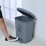 Yellow medical plastic waste bins with pedal and hospital waste container