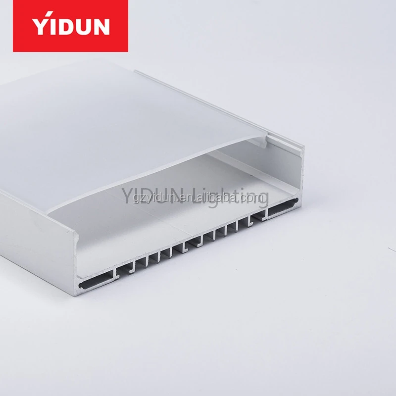 YIDUN Lighting big size wide aluminium profile for double line led strip with Heat Sink
