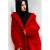 Import Yigelila Autumn And Winter 2020 Red Hooded Collar Long Sleeve Warm Coat from China