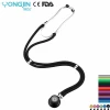 YJ S2424-BK Deluxe Medical Colorized-Metal-Head Sprague Rappaport Dual Tube Stethoscope