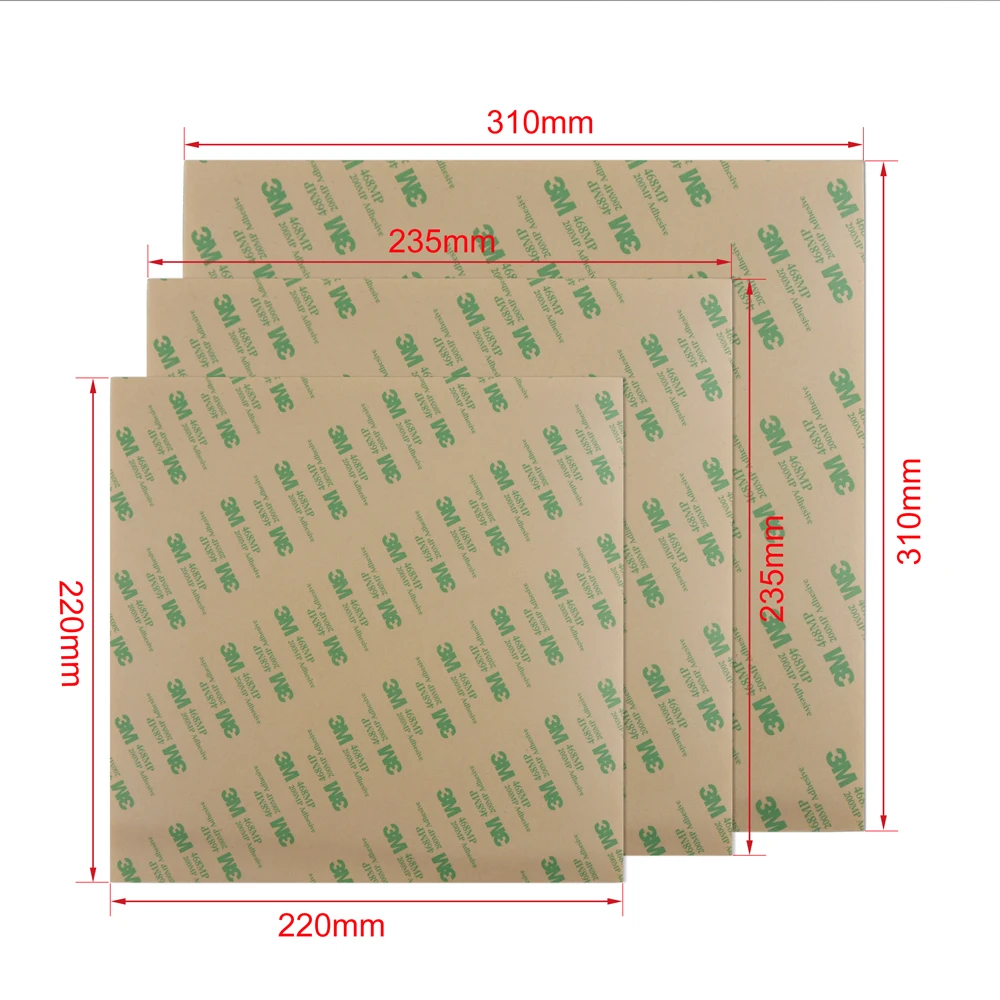 YouQi 3D Printer Parts Cold PEI Frosted 3D Print Build Surface Cold PEI Sheet 0.3mm Thickness for 3D Printer