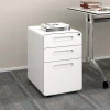 YUANJU  Roling File Three Drawers Mobile Office File Cabinet With Lock