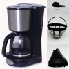 yunsheng 1.5L  900W 10-12 cup drip coffee maker with stainless steel decoration