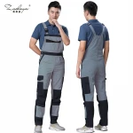 Zoulaya New Design Industrial  Safety Workwear Bib Pants Uniform Work Overalls Cargo Pants For Men