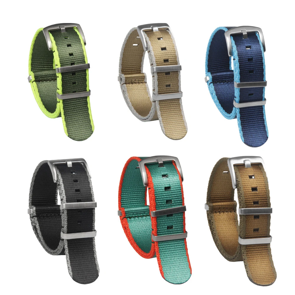 ZOVNE NATO Bands Fabric Strap Seatbelt Nylon Watch Strap With 304L Hardware Buckle In 18mm 20mm 22mm